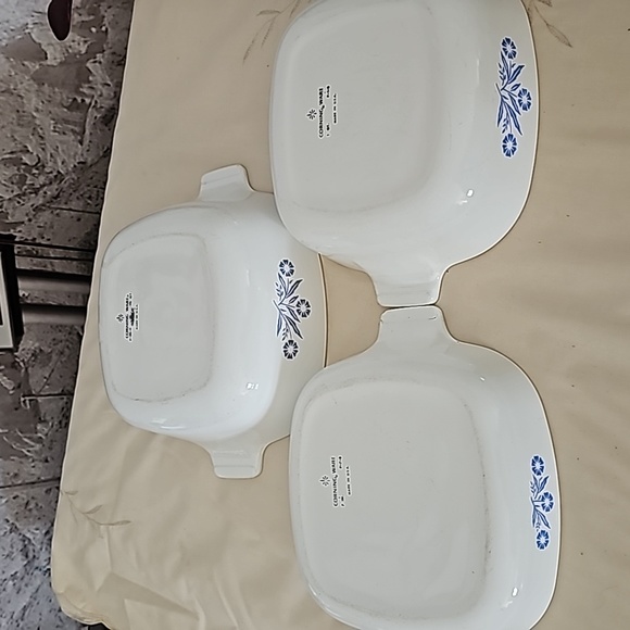 Corningware Cornflower Casserole Dishes P-1 1/2 P-12B P-7B 7" 1qt 1-1/2qt - Picture 6 of 11